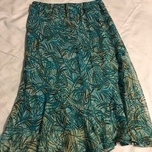 Blue and green skirt